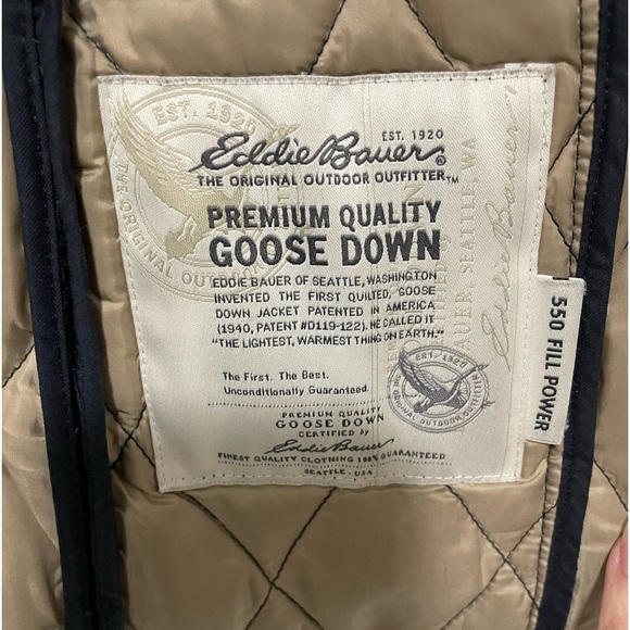 EDDIE BAUER- sz XS Quilted Goose Down Utility Women's Jacket Lightweight - Picture 4 of 4